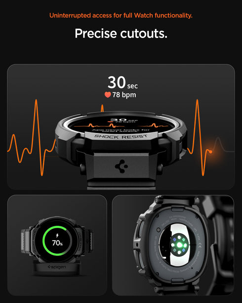 Spigen Galaxy Watch 8 (44mm) Case+Band Rugged Armor Pro